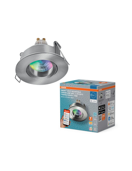 OPRAWA SMART+ MATTER LED SPOT ADJUST RGBW IP65 GU10 4.7W 250LM SATIN NICKEL 