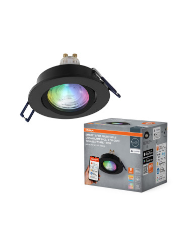 OPRAWA SMART+ MATTER LED SPOT ADJUST RGBW GU10 4.7W 315LM BLACK 